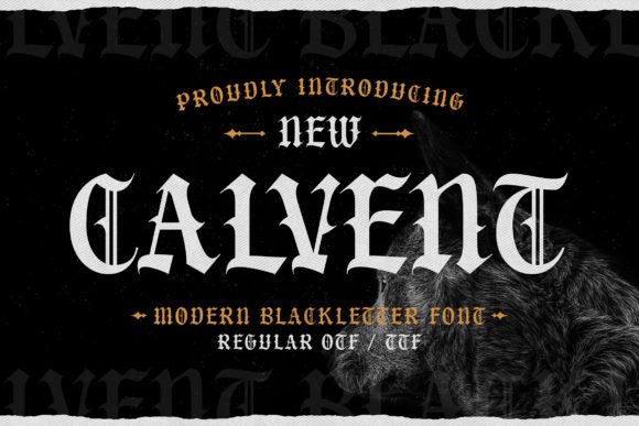 Calvent: A Bold Blackletter Font for Handmade Creations
