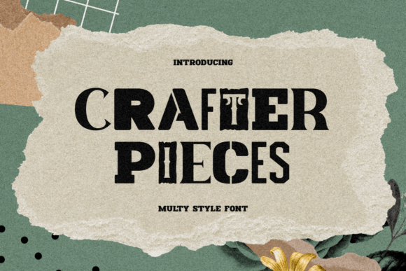 Crafter Pieces: A Multi-Style Font for Creative Branding