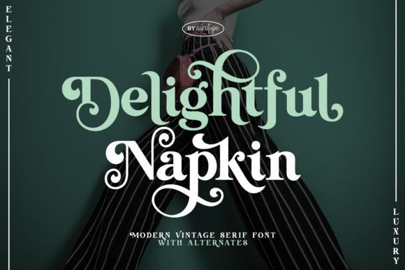 Delightful Napkin: A Vintage Serif Font for Creative Makers