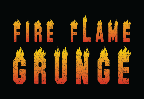 Fire Flame Grunge: A Vintage Sans Serif for Creative Makers