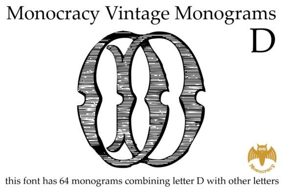 Monocracy Vintage Monograms D: A Timeless Font for Creative Projects