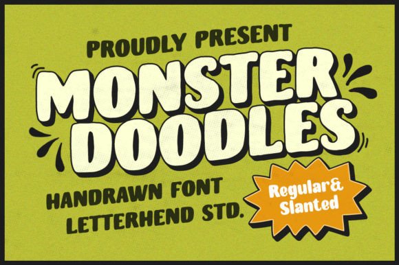 Monster Doodles: A Playful Font for Creative Branding