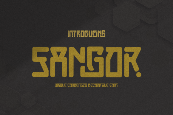 Sangor Font for Handmade and Commercial Craft Projects