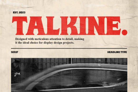 Talkine Slab Serif Font for Editorial Design
