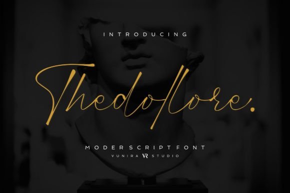 Thedollore: A Vintage Script Font for Timeless Editorial Design