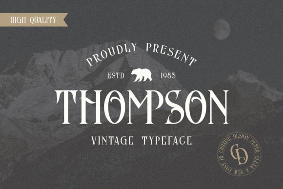 Thompson Serif Font for Handmade Creations