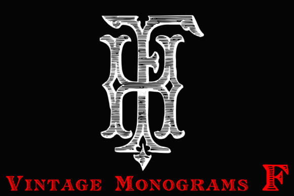 Vintage Monograms F: A Timeless Typeface for Editorial Design