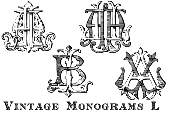 Vintage Monograms L for Web Design Projects
